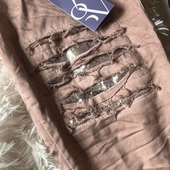 Grey Violet Glitter Pants in Blush Size S—Made in Italy—NWT - Picture 13 of 14